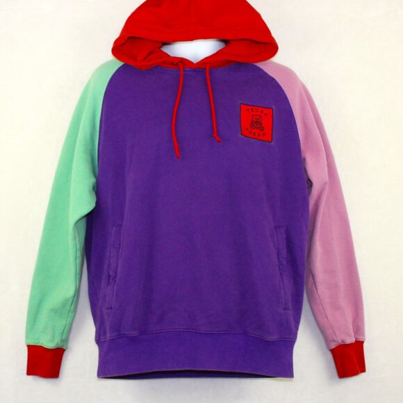Teddy Fresh Colorblock Hoodie Sweatshirt Mens Medium - Picture 1 of 8
